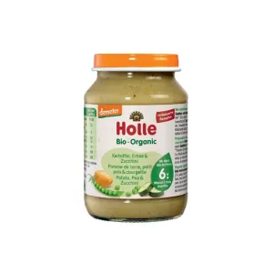 6x HOLLE Bio Brambor, hrášek a cuketa - zeleninový příkrm, 190 g