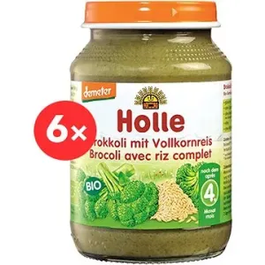 HOLLE BIO Brokolice s celozrnnou rýží 6× 190 g