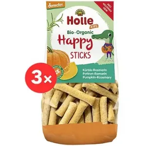 HOLLE Happy tyčinky dýně rozmarýn 3× 100 g