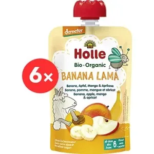 HOLLE Banana lama  BIO banán jablko man go merunka 6× 100 g