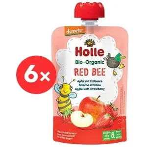 HOLLE Red Bee  BIO jablko jahody 6× 100 g