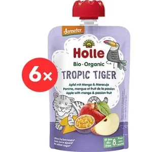 HOLLE Tropic Tiger  BIO jablko mango a maracuja  6× 100 g