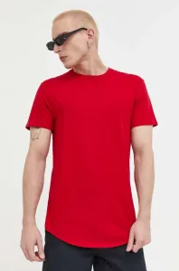 Bavlněné tričko Hollister Co. červená barva #5407087