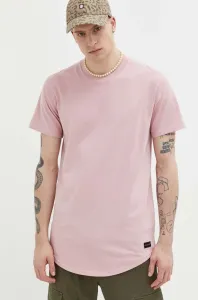 Bavlněné tričko Hollister Co. růžová barva