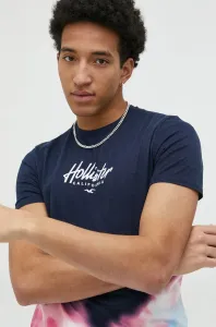 Bavlněné tričko Hollister Co. tmavomodrá barva #4685613