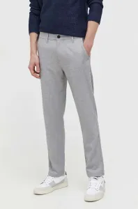 Kalhoty Hollister Co. pánské, šedá barva, přiléhavé