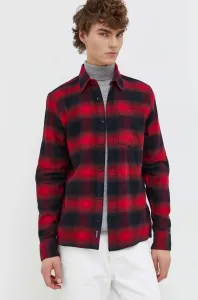 Košile Hollister Co. červená barva, regular, s klasickým límcem