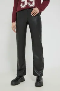 Kalhoty Hollister Co. dámské, černá barva, jednoduché, high waist #5889084