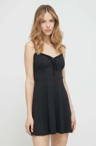 Plážové šaty Hollister Co. černá barva #5630705