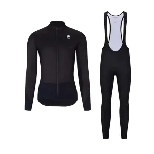 HOLOKOLO Cyklistická zimní bunda a kalhoty - CLASSIC LADY - černá #5287002