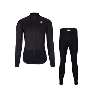 HOLOKOLO Cyklistická zimní bunda a kalhoty - CLASSIC LADY - černá #5290727