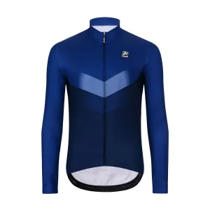HOLOKOLO Cyklistický dres s dlouhým rukávem zimní - ARROW WINTER - modrá M