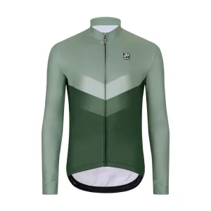 HOLOKOLO Cyklistický dres s dlouhým rukávem zimní - ARROW WINTER - zelená S