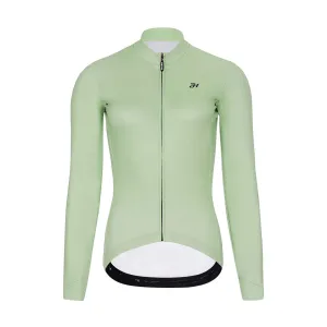 HOLOKOLO Cyklistický dres s dlouhým rukávem zimní - PHANTOM LADY WINTER - světle zelená S