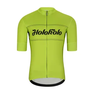 HOLOKOLO Cyklistický dres s krátkým rukávem - GEAR UP - žlutá S