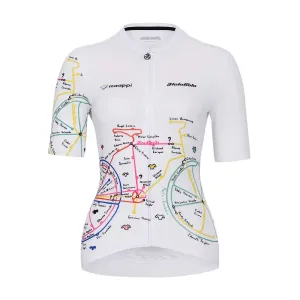 HOLOKOLO Cyklistický dres s krátkým rukávem - MAAPPI ELITE LADY - bílá/vícebarevná L