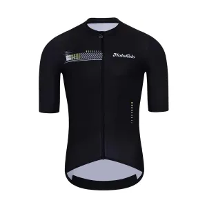 HOLOKOLO Cyklistický dres s krátkým rukávem - VIBES - černá 4XL