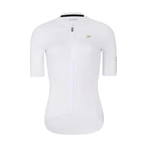 HOLOKOLO Cyklistický dres s krátkým rukávem - VICTORIOUS GOLD LADY - bílá L