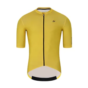 HOLOKOLO Cyklistický dres s krátkým rukávem - VICTORIOUS - žlutá 2XL