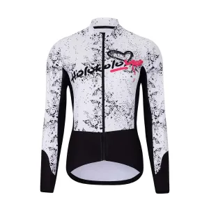 HOLOKOLO Cyklistická zateplená bunda - GRAFFITI LADY - černá/bílá