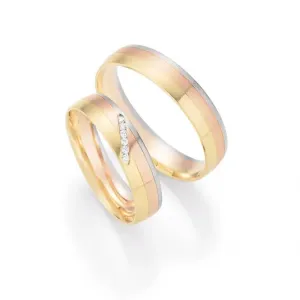 HONEYMOON zlaté snubní prsteny 66/43110-045WG+66/43120-045WG #4545241