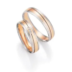 HONEYMOON zlaté snubní prsteny 66/43170-045WG+66/43180-045WG #4545246