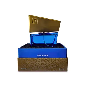 Parfém HOT Shiatsu Fragrance dark blue s feromony pro muže 15 ml