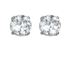 Hot Diamonds Jemné stříbrné náušnice pecky s topazy a diamanty Tender DE728