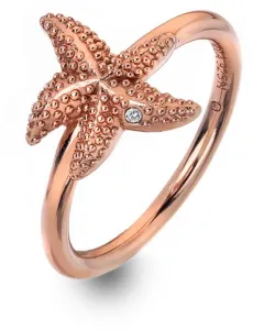 Hot Diamonds Luxusní růžově zlacený prsten s pravým diamantem Daisy RG DR212 56 mm