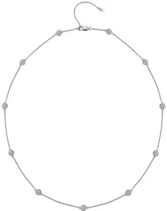 Hot Diamonds Luxusní stříbrný náhrdelník s topazy a pravým diamantem Willow DN130