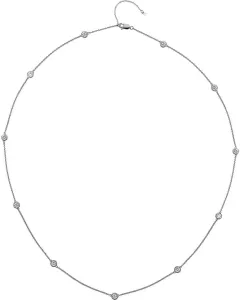 Hot Diamonds Luxusní stříbrný náhrdelník s topazy a pravým diamantem Willow DN131