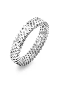 Hot Diamonds Luxusní stříbrný prsten s diamantem Quest Filigree DR222 51 mm
