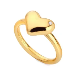 Hot Diamonds Romantický pozlacený prsten s diamantem Jac Jossa Soul DR276 54 mm