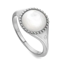Hot Diamonds Stříbrný prsten s diamantem a perletí Most Loved DR258 51 mm #6091859