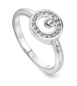 Hot Diamonds Třpytivý stříbrný prsten s diamantem a topazy Orbit DR259 56 mm #6091863