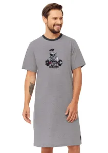Pánská noční košile s obrázkem Peter 1334 Hotberg Barva/Velikost: šedá melír / M