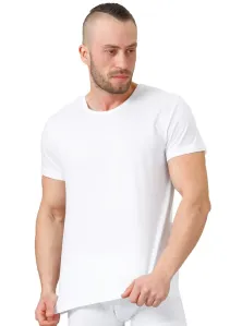 Pánské jednobarevné tričko s krátkým rukávem 174 HOTBERG Barva/Velikost: bílá / XL/XXL