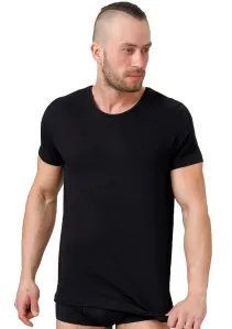 Pánské jednobarevné tričko s krátkým rukávem 174 HOTBERG Barva/Velikost: černá / L/XL
