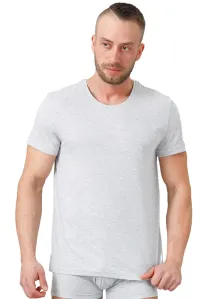 Pánské jednobarevné tričko s krátkým rukávem 174 HOTBERG Barva/Velikost: světlý melír / M/L