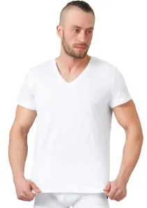 Pánské jednobarevné tričko s krátkým rukávem HOTBERG Barva/Velikost: bílá / M/L