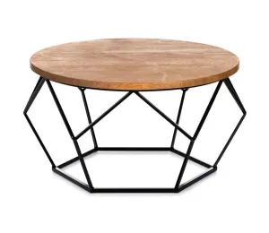 HowHomely Konferenční stolek OAKLOFT 40x70 cm černá/dub #1635425