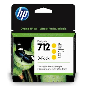 HP 3ED79A - originální cartridge HP 712, žlutá, 29ml
