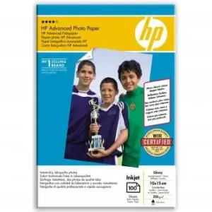 HP Advanced Glossy Photo Paper, foto papír, lesklý, zdokonalený, bílý, 10x15cm, 4x6