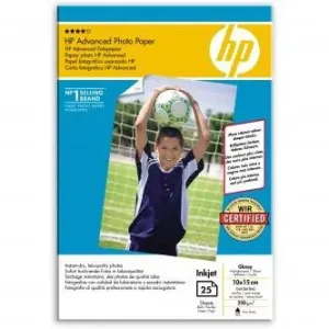 HP Q8691A Advanced Glossy Photo Paper, foto papír, lesklý, zdokonalený, bílý, 10x15cm, 4x6