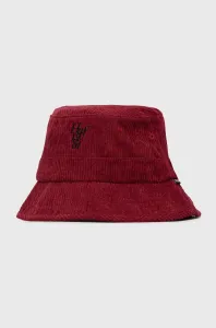 Manšestrový klobouok HUF vínová barva