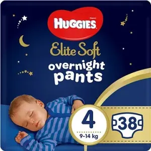 HUGGIES Elite Soft Pants přes noc Pants vel. 4 (2× 19 ks) #82332