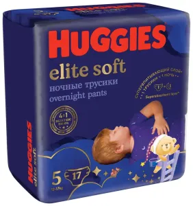 HUGGIES Elite Soft Pants přes noc Pants vel. 5 (17 ks)
