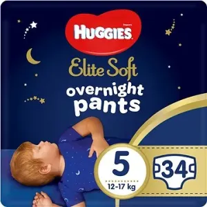HUGGIES Elite Soft Pants přes noc Pants vel. 5 (2× 17 ks) #82664