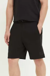 Bavlněné šortky HUGO černá barva