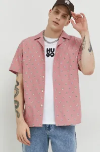 Košile HUGO růžová barva, regular